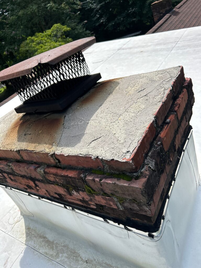 Chimney with having their cap on it